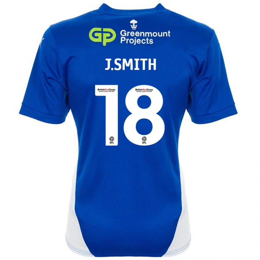 Kinder Jonny Smith #18 Blau Weiß Heimtrikot Trikot 2024/25 T-Shirt Österreich