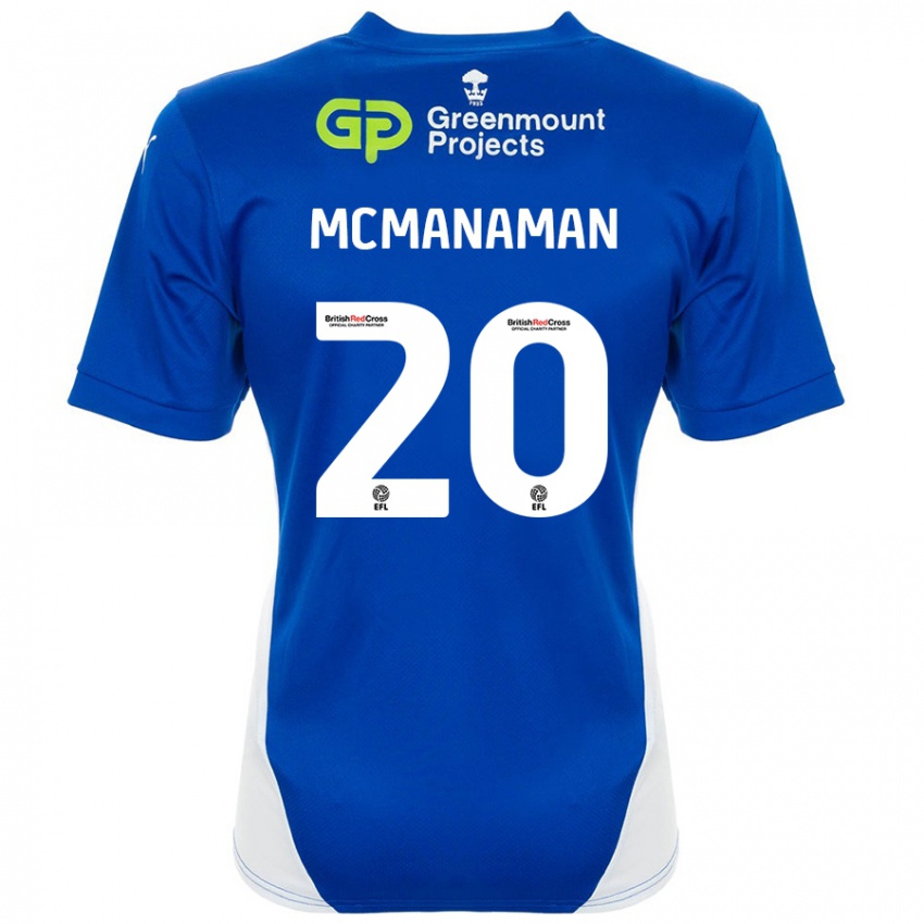 Kinder Callum Mcmanaman #20 Blau Weiß Heimtrikot Trikot 2024/25 T-Shirt Österreich