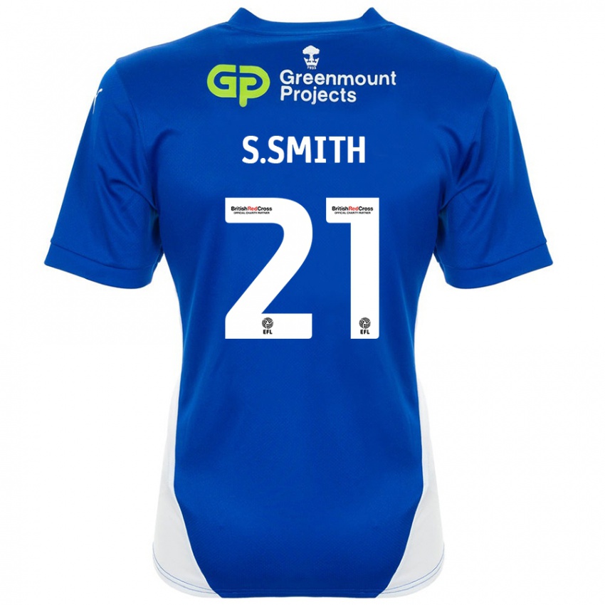 Kinder Scott Smith #21 Blau Weiß Heimtrikot Trikot 2024/25 T-Shirt Österreich