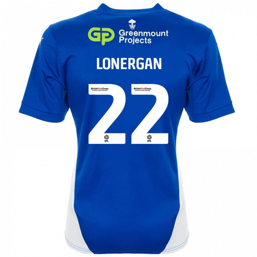 Kinder Andy Lonergan #22 Blau Weiß Heimtrikot Trikot 2024/25 T-Shirt Österreich