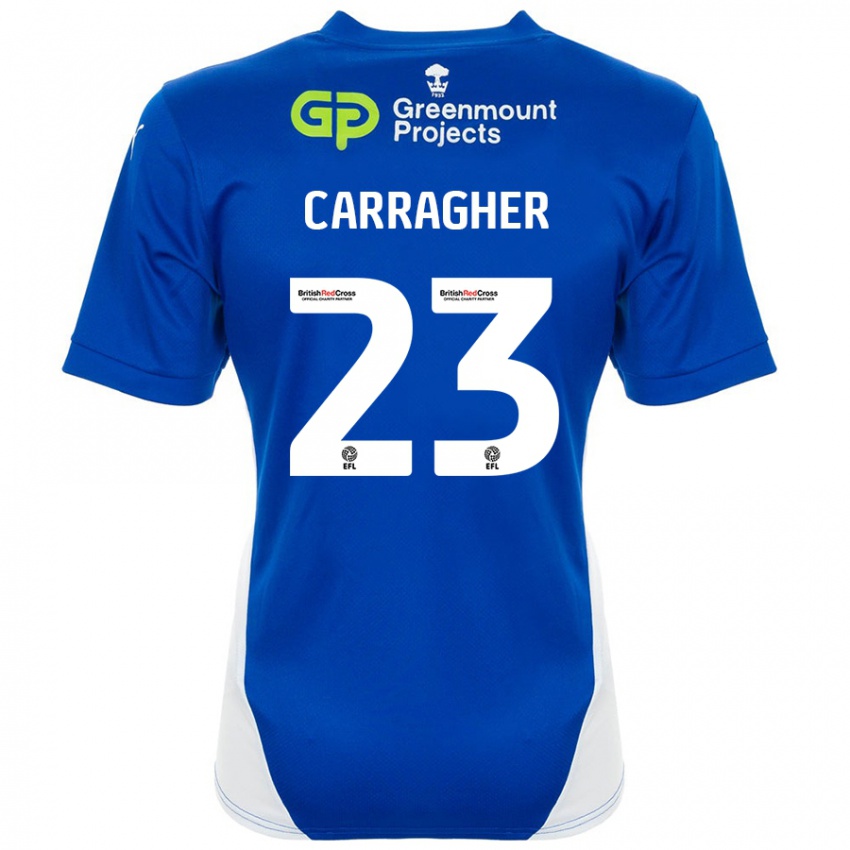 Kinder James Carragher #23 Blau Weiß Heimtrikot Trikot 2024/25 T-Shirt Österreich