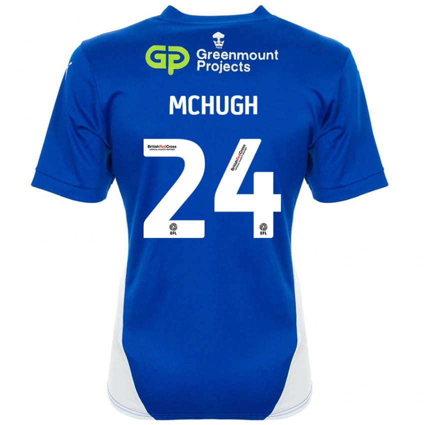 Kinder Harry Mchugh #24 Blau Weiß Heimtrikot Trikot 2024/25 T-Shirt Österreich