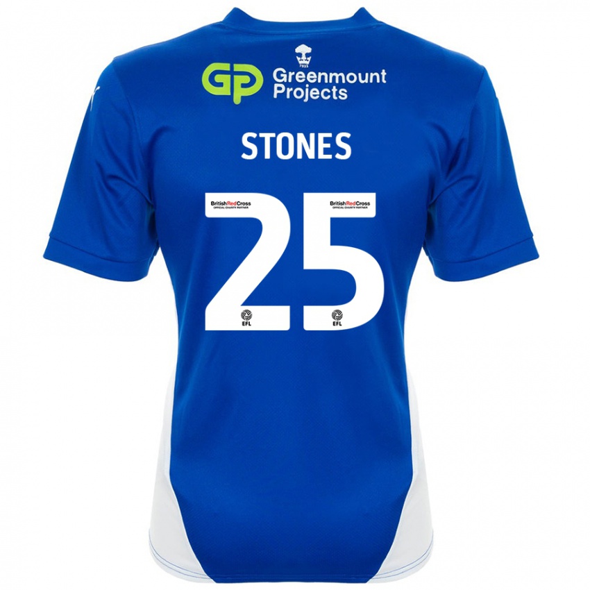 Kinder Josh Stones #25 Blau Weiß Heimtrikot Trikot 2024/25 T-Shirt Österreich