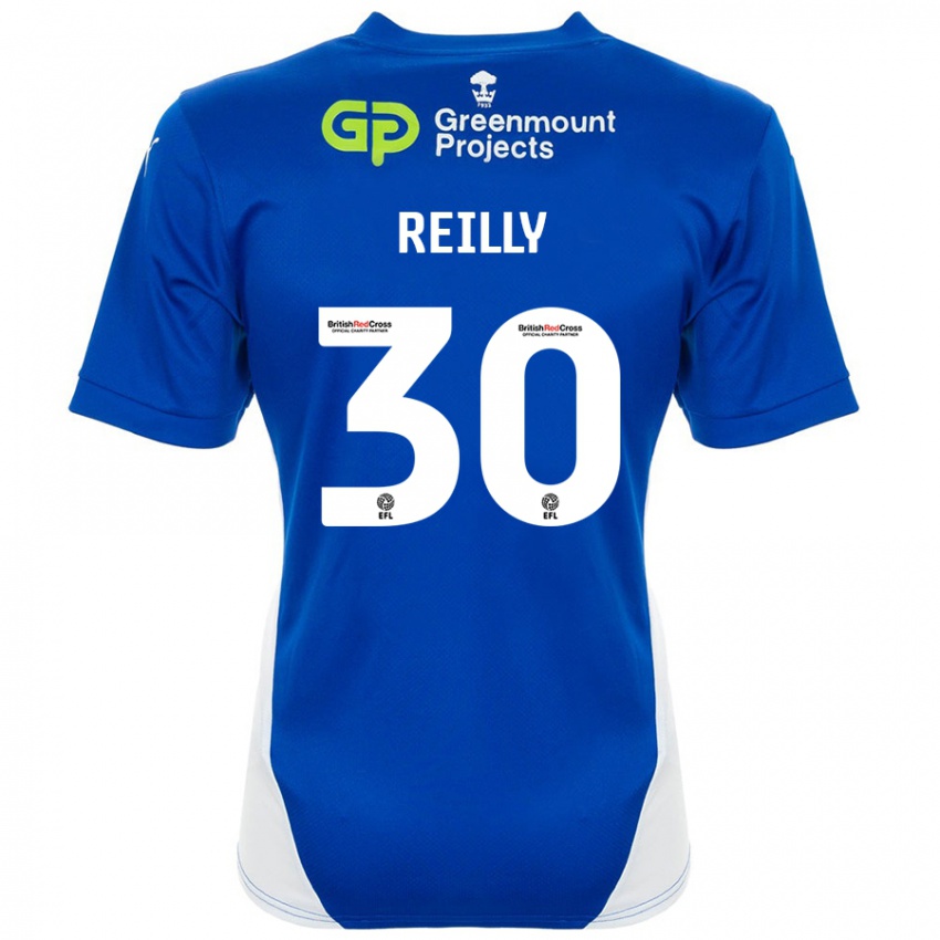 Kinder Jack Reilly #30 Blau Weiß Heimtrikot Trikot 2024/25 T-Shirt Österreich