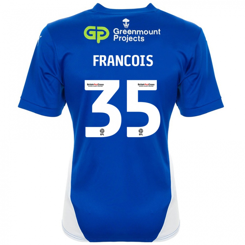 Kinder Tyrese Francois #35 Blau Weiß Heimtrikot Trikot 2024/25 T-Shirt Österreich