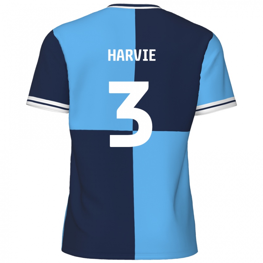 Kinder Daniel Harvie #3 Himmelblau Dunkelblau Heimtrikot Trikot 2024/25 T-Shirt Österreich