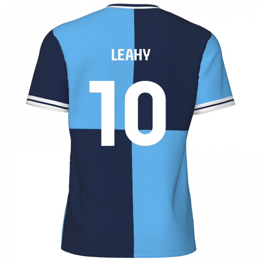 Kinder Luke Leahy #10 Himmelblau Dunkelblau Heimtrikot Trikot 2024/25 T-Shirt Österreich