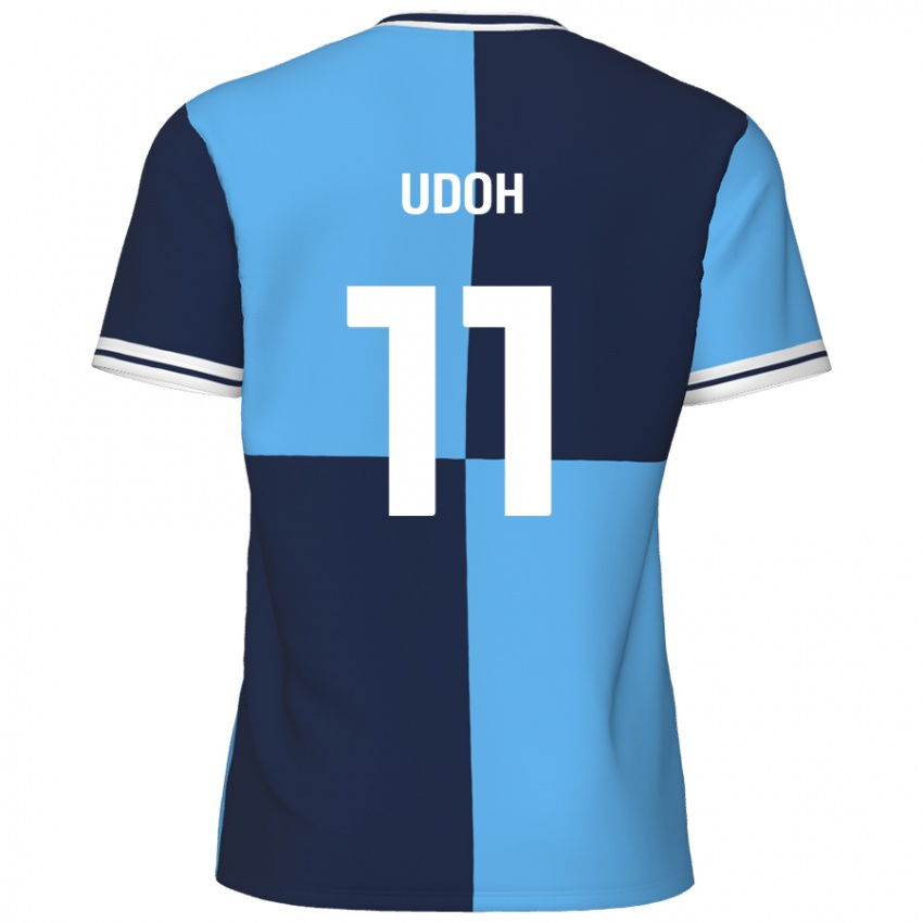 Kinder Daniel Udoh #11 Himmelblau Dunkelblau Heimtrikot Trikot 2024/25 T-Shirt Österreich