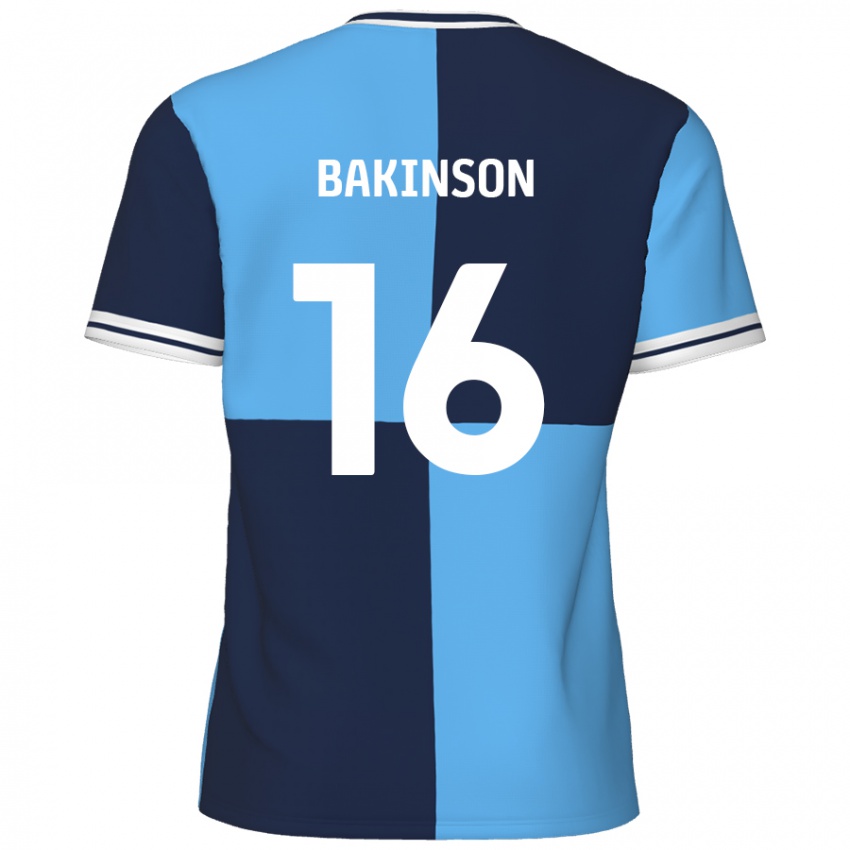 Kinder Tyreeq Bakinson #16 Himmelblau Dunkelblau Heimtrikot Trikot 2024/25 T-Shirt Österreich