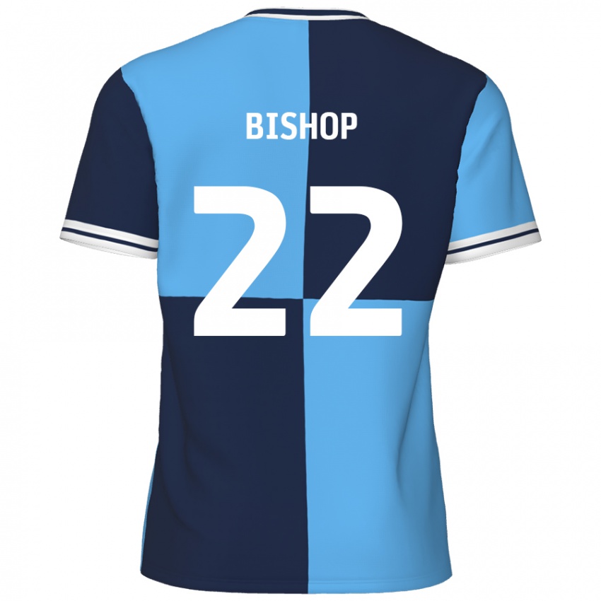 Kinder Nathan Bishop #22 Himmelblau Dunkelblau Heimtrikot Trikot 2024/25 T-Shirt Österreich