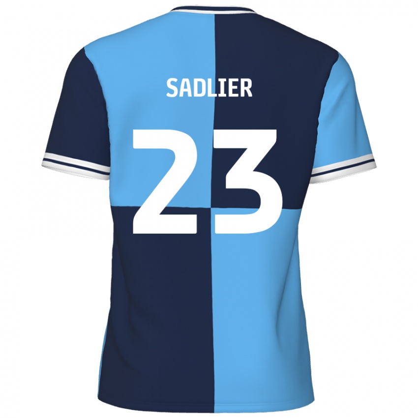 Kinder Kieran Sadlier #23 Himmelblau Dunkelblau Heimtrikot Trikot 2024/25 T-Shirt Österreich