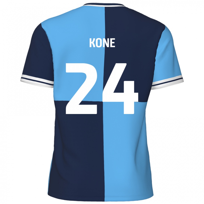 Kinder Richard Kone #24 Himmelblau Dunkelblau Heimtrikot Trikot 2024/25 T-Shirt Österreich