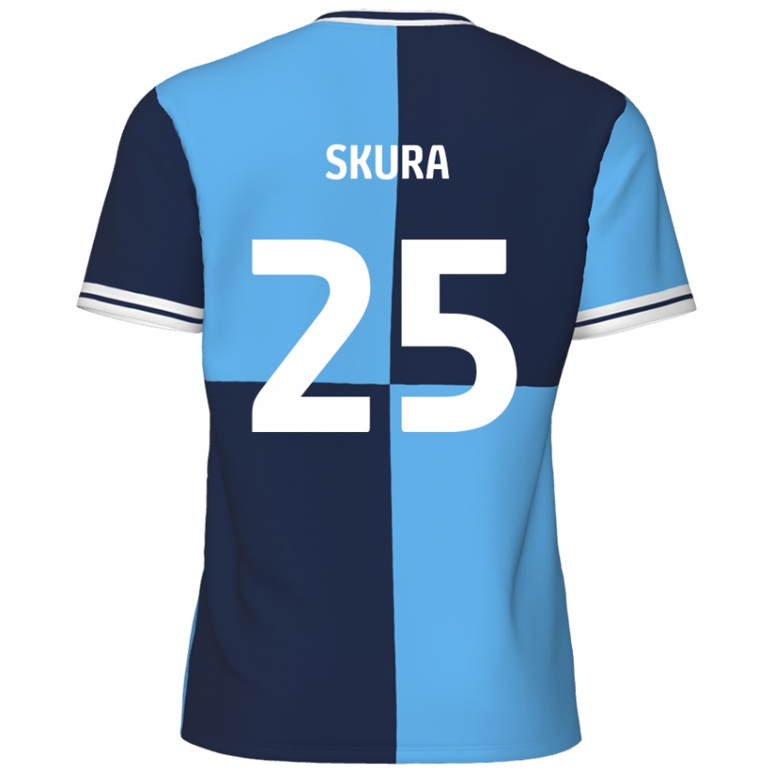 Kinder Declan Skura #25 Himmelblau Dunkelblau Heimtrikot Trikot 2024/25 T-Shirt Österreich