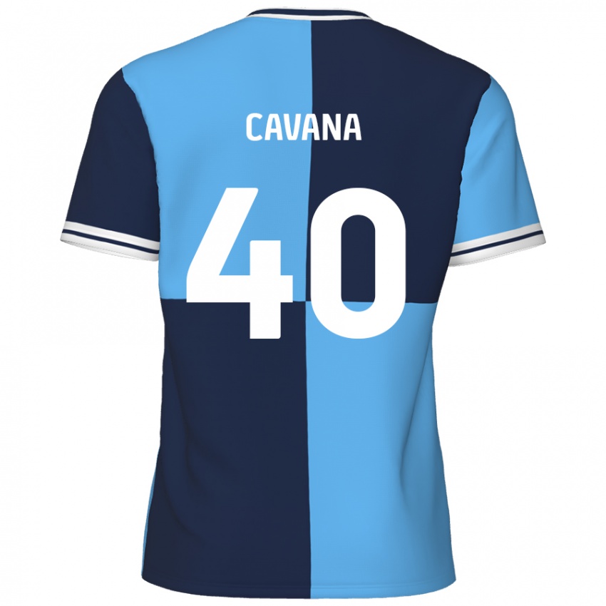 Kinder Max Cavana #40 Himmelblau Dunkelblau Heimtrikot Trikot 2024/25 T-Shirt Österreich