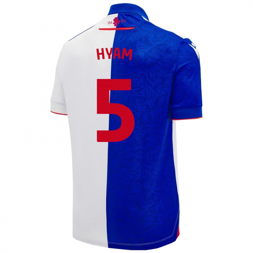 Kinder Dominic Hyam #5 Himmelblau Weiß Heimtrikot Trikot 2024/25 T-Shirt Österreich