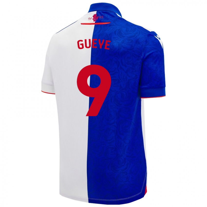 Kinder Makhtar Gueye #9 Himmelblau Weiß Heimtrikot Trikot 2024/25 T-Shirt Österreich