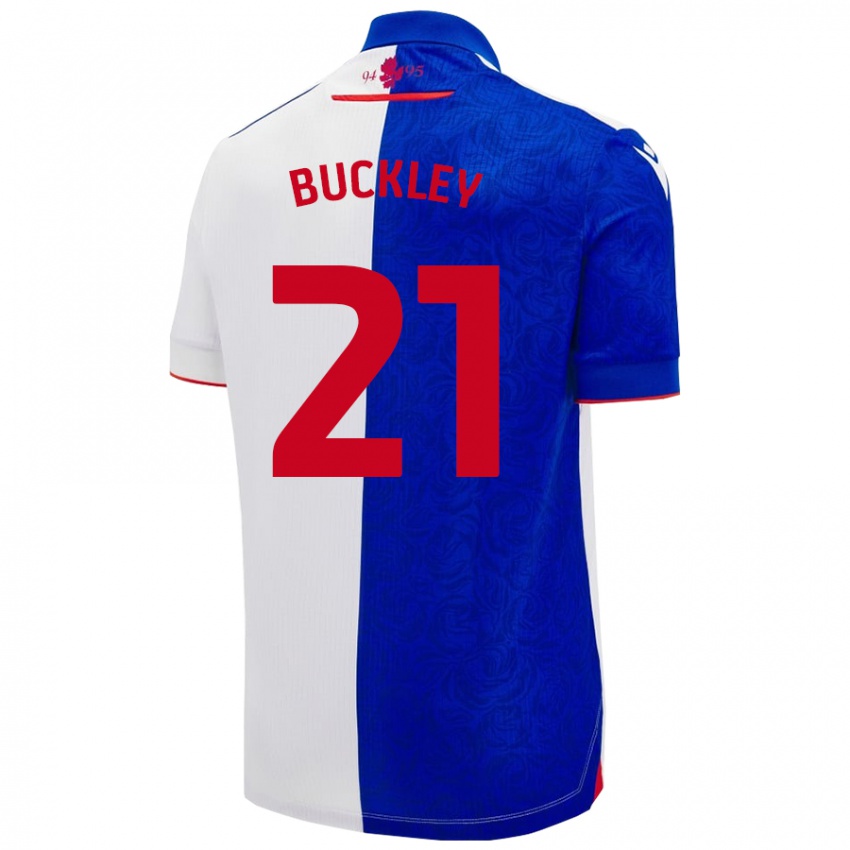 Kinder John Buckley #21 Himmelblau Weiß Heimtrikot Trikot 2024/25 T-Shirt Österreich