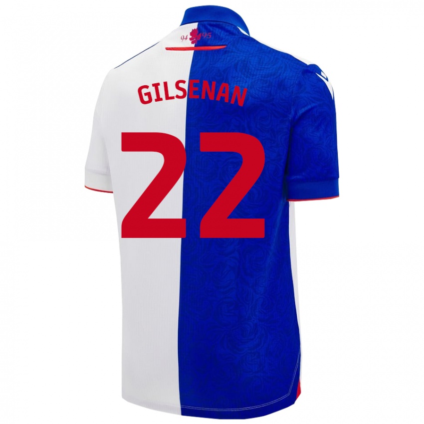 Kinder Zak Gilsenan #22 Himmelblau Weiß Heimtrikot Trikot 2024/25 T-Shirt Österreich