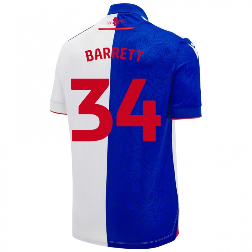 Kinder Jack Barrett #34 Himmelblau Weiß Heimtrikot Trikot 2024/25 T-Shirt Österreich