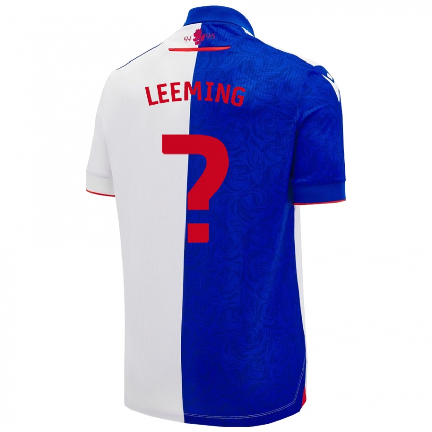 Kinder Bruce Leeming #0 Himmelblau Weiß Heimtrikot Trikot 2024/25 T-Shirt Österreich