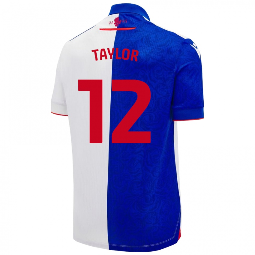 Kinder Emma Taylor #12 Himmelblau Weiß Heimtrikot Trikot 2024/25 T-Shirt Österreich