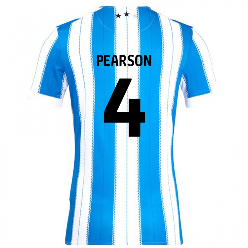 Kinder Matty Pearson #4 Blau Weiß Heimtrikot Trikot 2024/25 T-Shirt Österreich