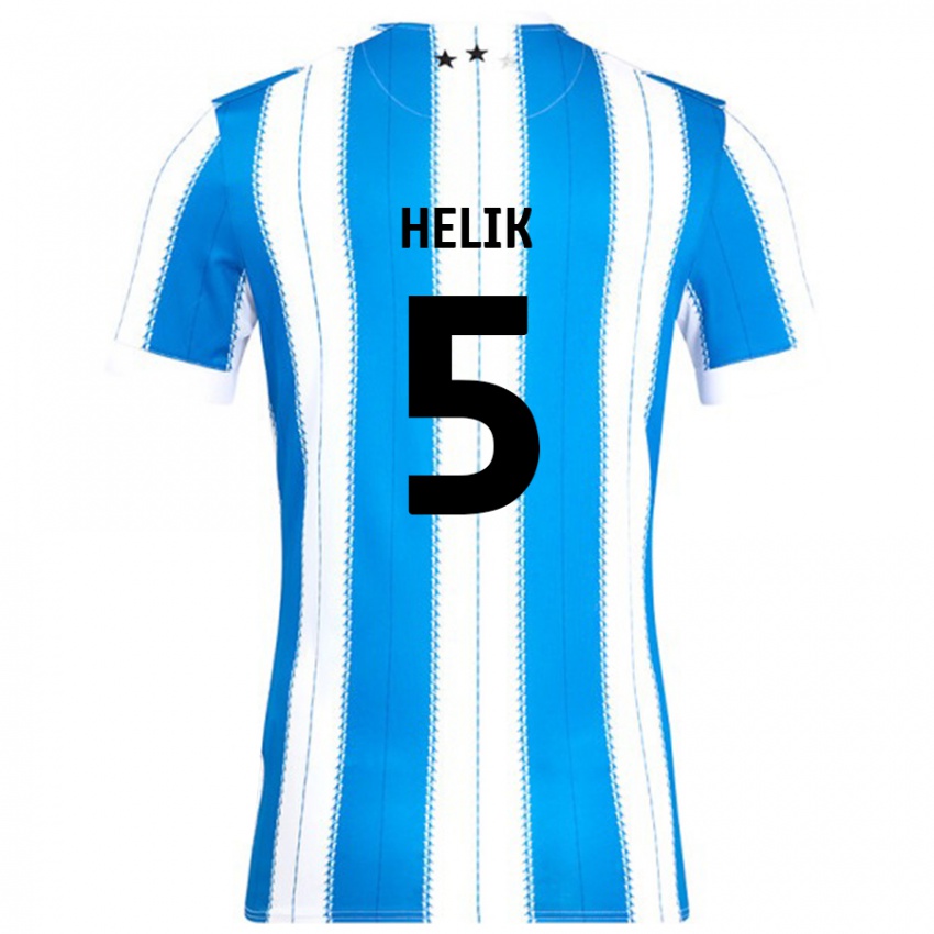 Kinder Michal Helik #5 Blau Weiß Heimtrikot Trikot 2024/25 T-Shirt Österreich