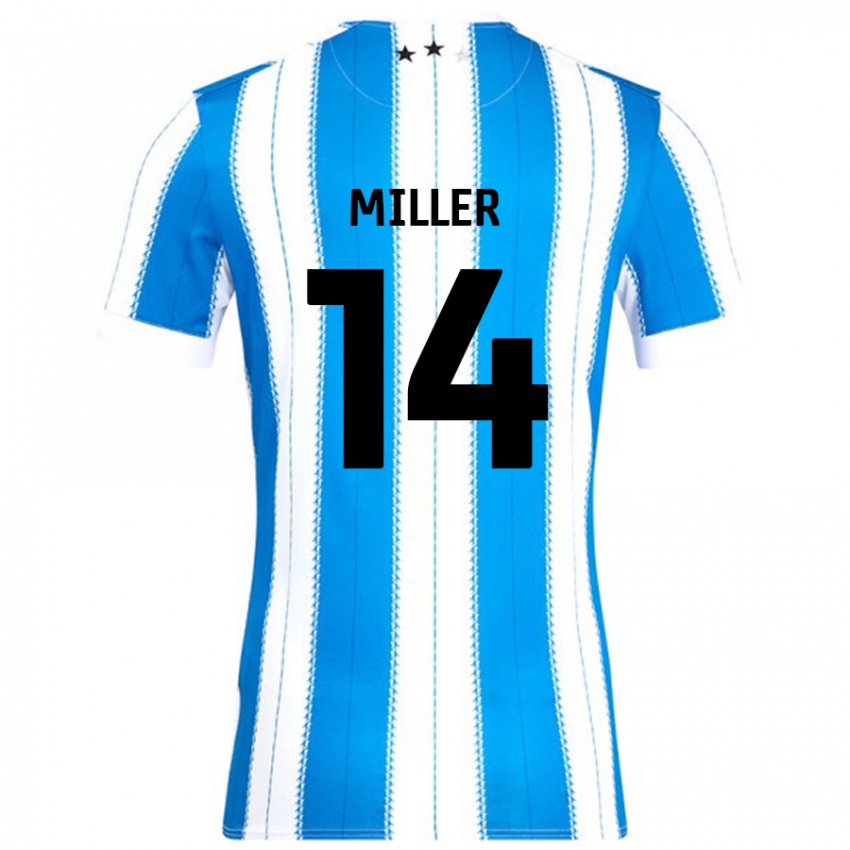 Kinder Mickel Miller #14 Blau Weiß Heimtrikot Trikot 2024/25 T-Shirt Österreich