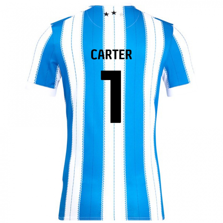 Kinder Laura Carter #1 Blau Weiß Heimtrikot Trikot 2024/25 T-Shirt Österreich