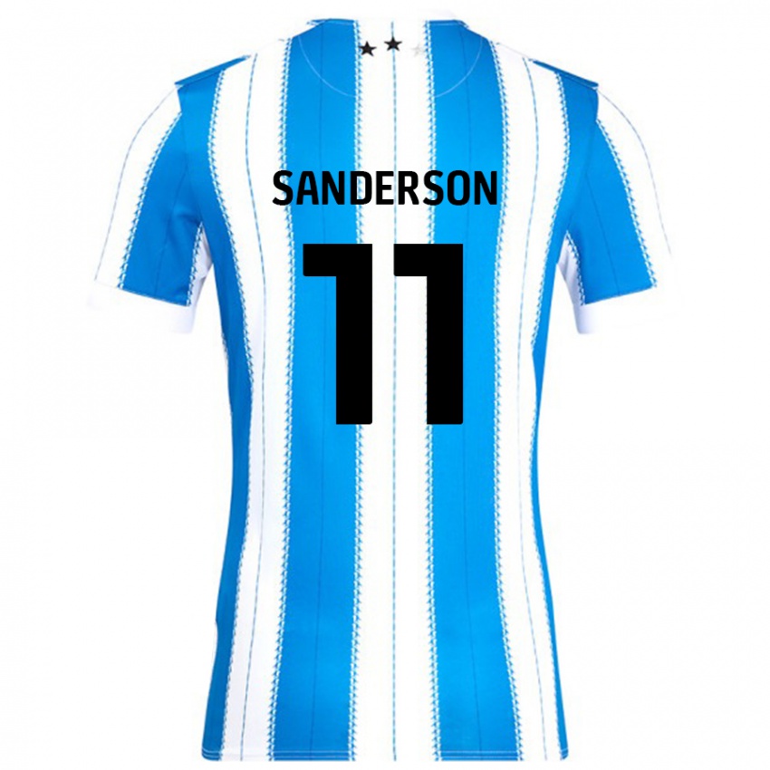 Kinder Brittany Sanderson #11 Blau Weiß Heimtrikot Trikot 2024/25 T-Shirt Österreich