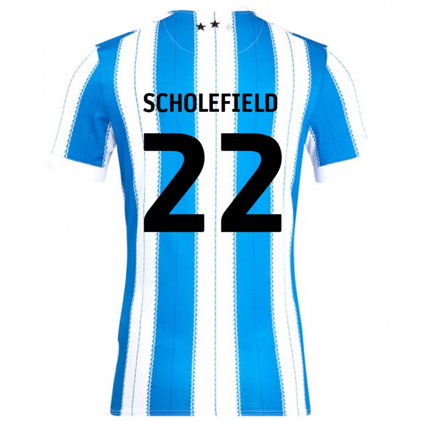 Kinder Lois Scholefield #22 Blau Weiß Heimtrikot Trikot 2024/25 T-Shirt Österreich