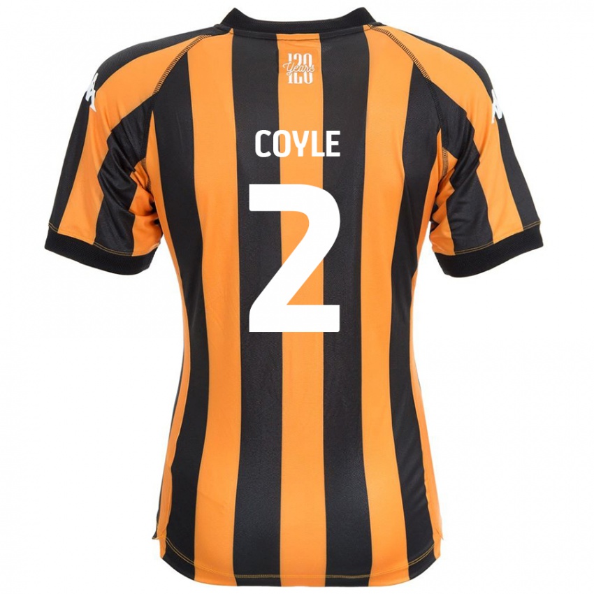 Kinder Lewie Coyle #2 Schwarz Bernstein Heimtrikot Trikot 2024/25 T-Shirt Österreich