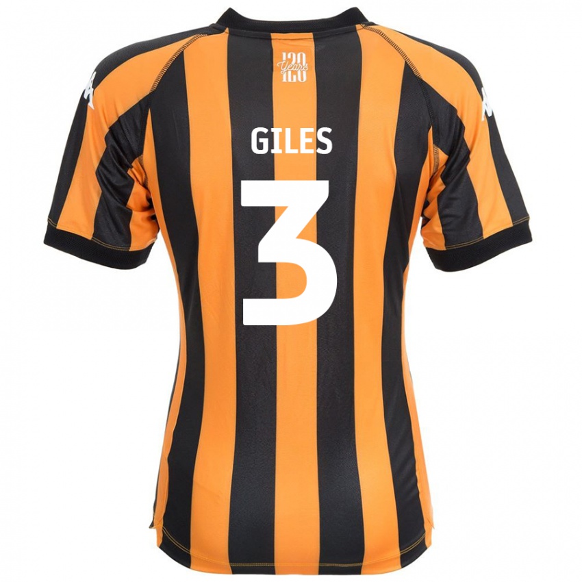 Kinder Ryan Giles #3 Schwarz Bernstein Heimtrikot Trikot 2024/25 T-Shirt Österreich