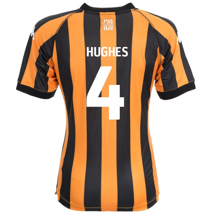 Kinder Charlie Hughes #4 Schwarz Bernstein Heimtrikot Trikot 2024/25 T-Shirt Österreich