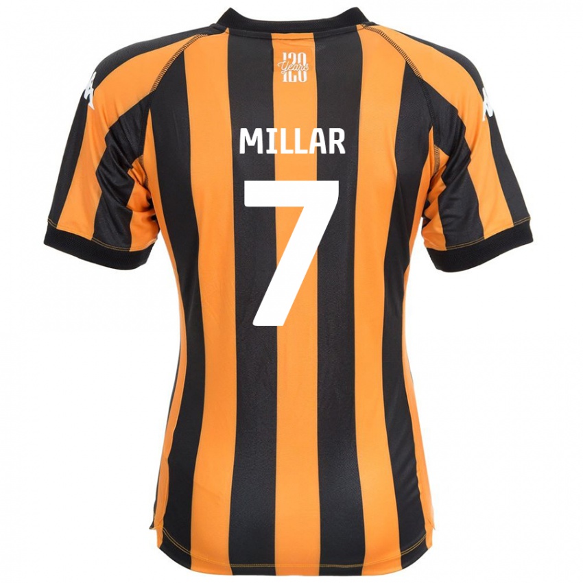 Kinder Liam Millar #7 Schwarz Bernstein Heimtrikot Trikot 2024/25 T-Shirt Österreich