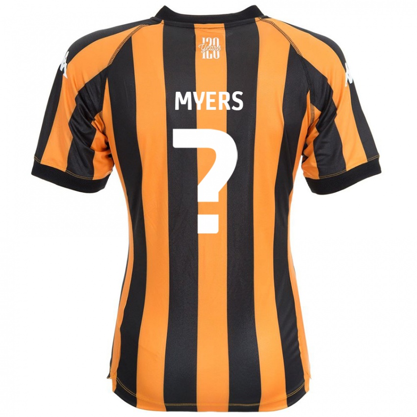 Kinder Zane Myers #0 Schwarz Bernstein Heimtrikot Trikot 2024/25 T-Shirt Österreich