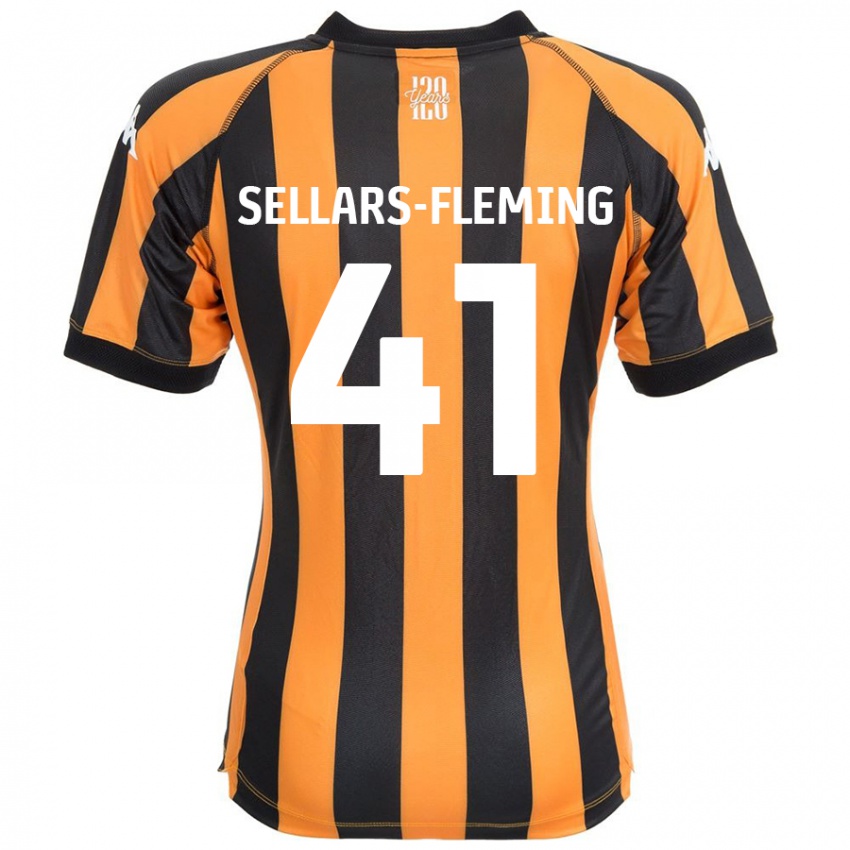 Kinder Tyrell Sellars-Fleming #41 Schwarz Bernstein Heimtrikot Trikot 2024/25 T-Shirt Österreich