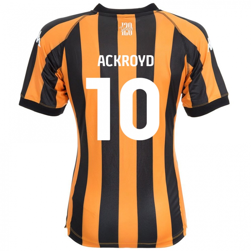 Kinder Rachael Ackroyd #10 Schwarz Bernstein Heimtrikot Trikot 2024/25 T-Shirt Österreich