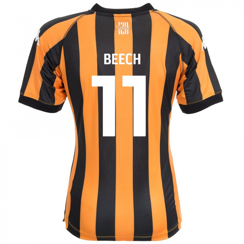 Kinder Rebecca Beech #11 Schwarz Bernstein Heimtrikot Trikot 2024/25 T-Shirt Österreich