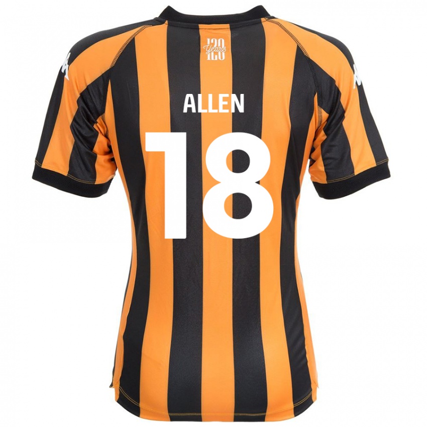 Kinder Aaliyah Allen #18 Schwarz Bernstein Heimtrikot Trikot 2024/25 T-Shirt Österreich