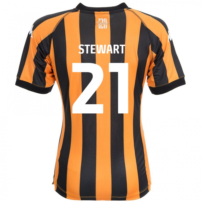 Kinder Alice Stewart #21 Schwarz Bernstein Heimtrikot Trikot 2024/25 T-Shirt Österreich