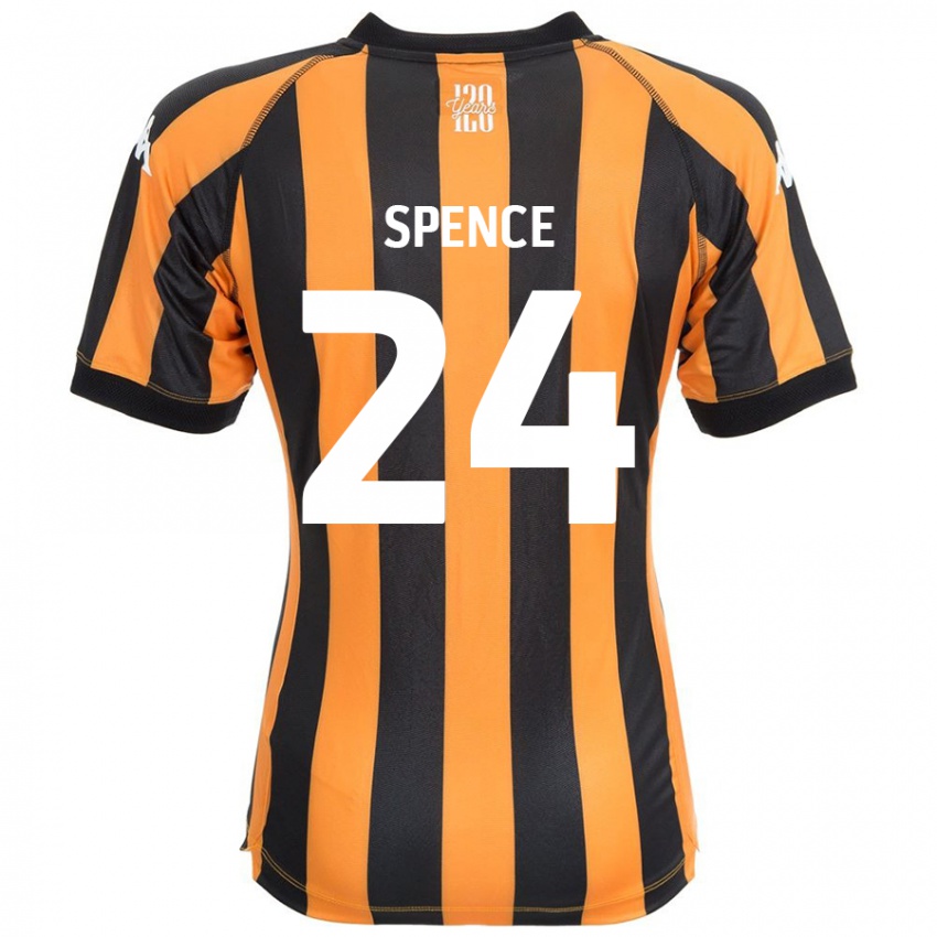 Kinder Emily Spence #24 Schwarz Bernstein Heimtrikot Trikot 2024/25 T-Shirt Österreich