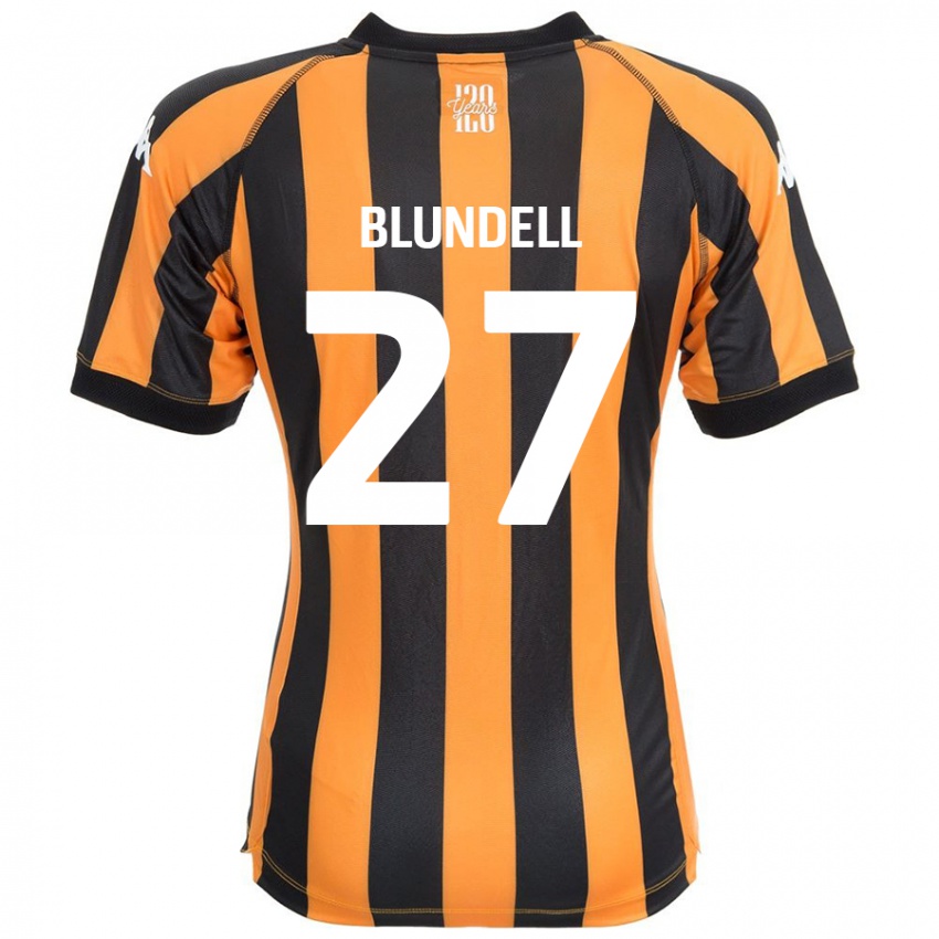 Kinder Maddie Blundell #27 Schwarz Bernstein Heimtrikot Trikot 2024/25 T-Shirt Österreich