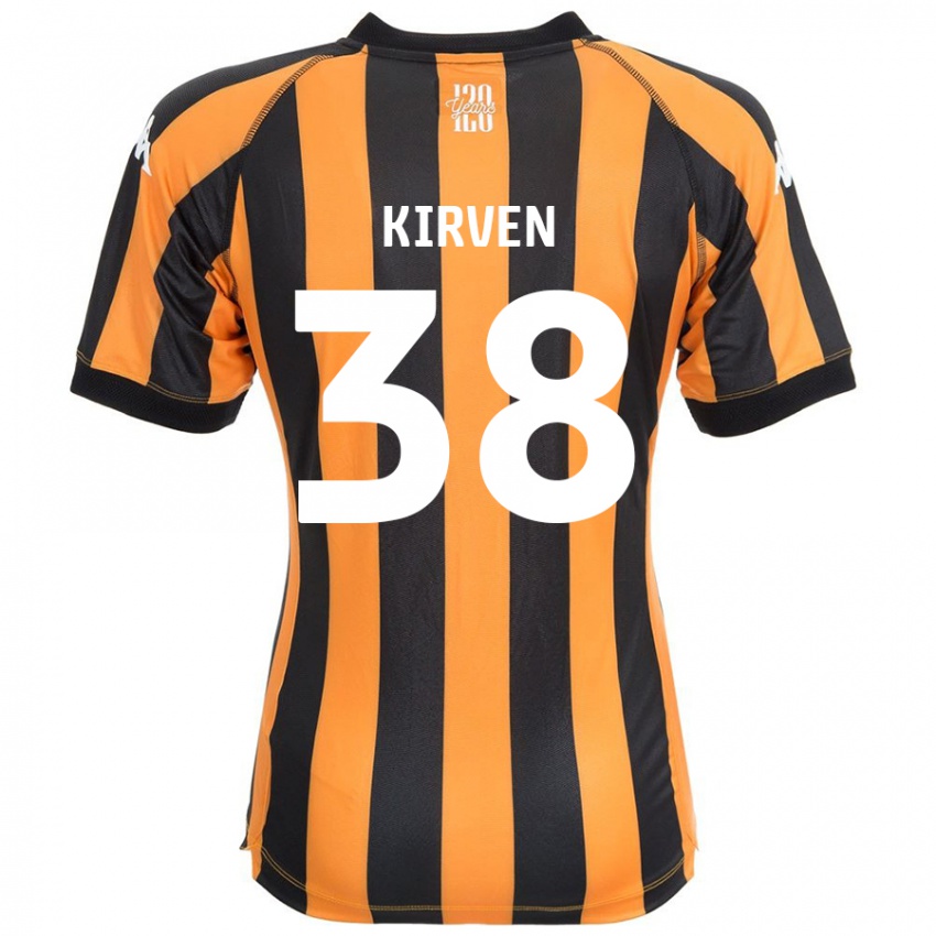 Kinder Tess Kirven #38 Schwarz Bernstein Heimtrikot Trikot 2024/25 T-Shirt Österreich