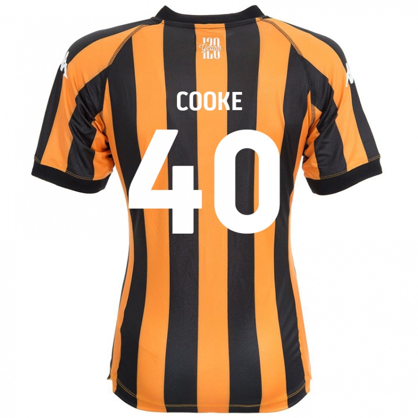 Kinder Megan Cooke #40 Schwarz Bernstein Heimtrikot Trikot 2024/25 T-Shirt Österreich