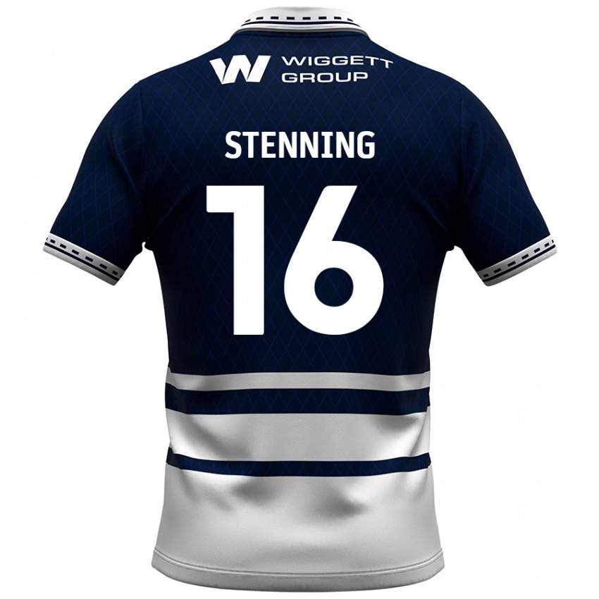 Kinder Ellie Stenning #16 Marineblau Weiß Heimtrikot Trikot 2024/25 T-Shirt Österreich