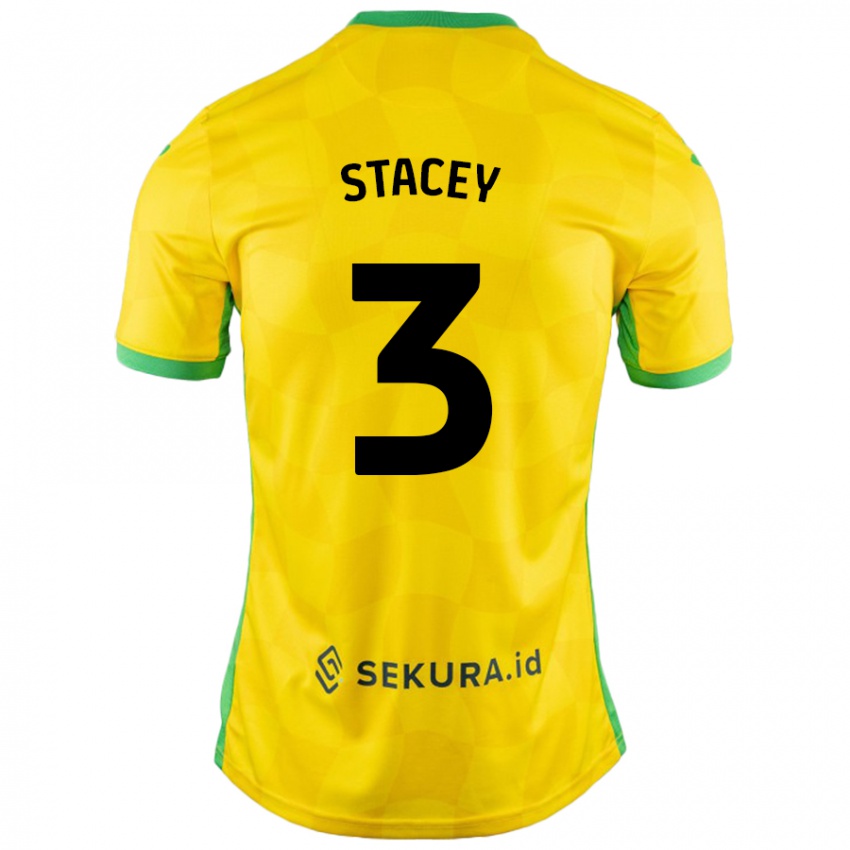 Kinder Jack Stacey #3 Gelb Grün Heimtrikot Trikot 2024/25 T-Shirt Österreich