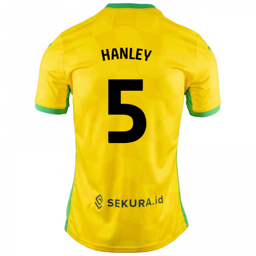 Kinder Grant Hanley #5 Gelb Grün Heimtrikot Trikot 2024/25 T-Shirt Österreich