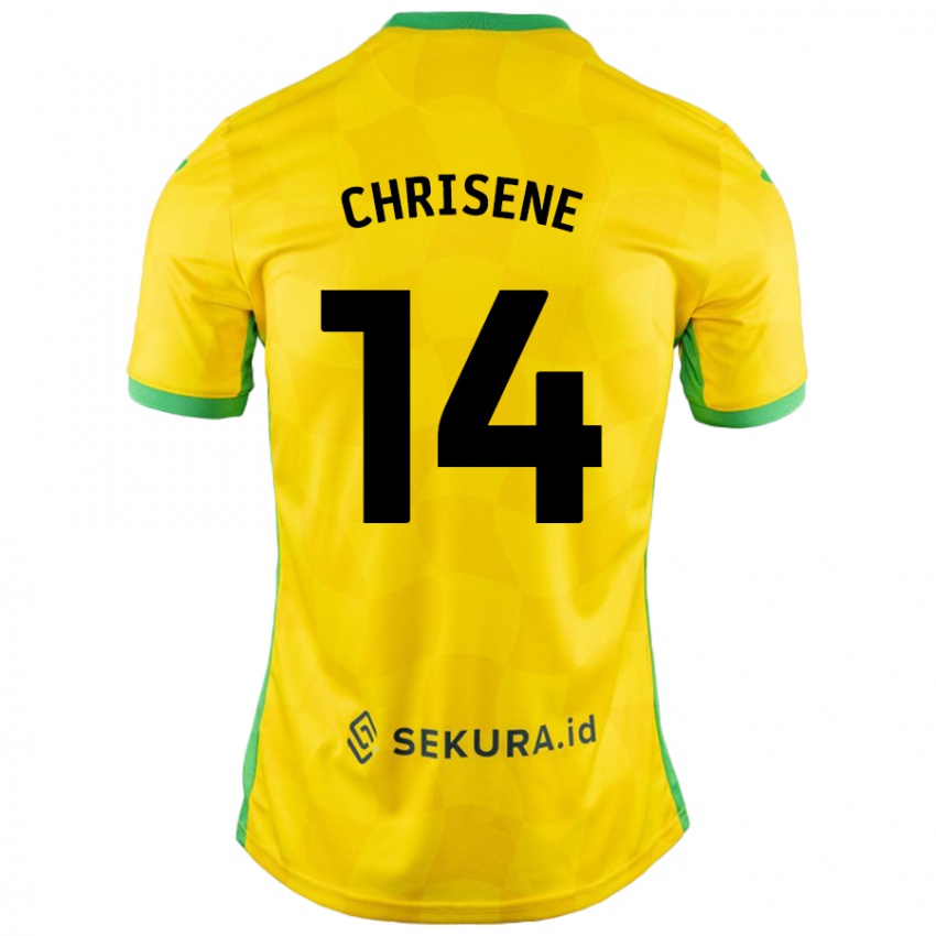 Kinder Ben Chrisene #14 Gelb Grün Heimtrikot Trikot 2024/25 T-Shirt Österreich