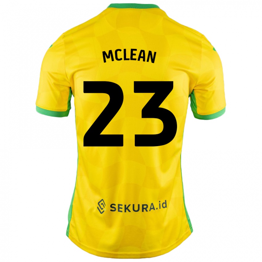 Kinder Kenny Mclean #23 Gelb Grün Heimtrikot Trikot 2024/25 T-Shirt Österreich